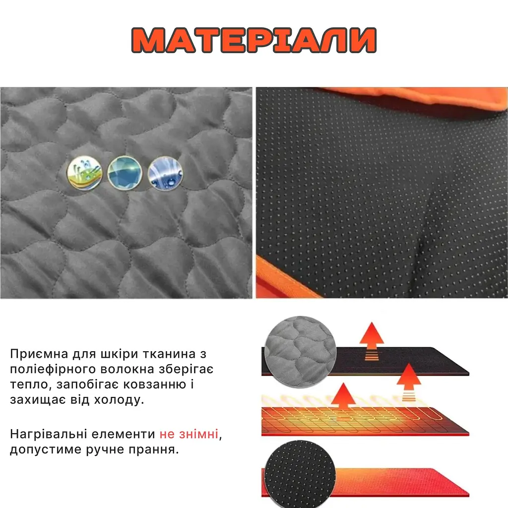 Матрас з підігрівом USB 62x198 см 3 режими роботи - фото 8