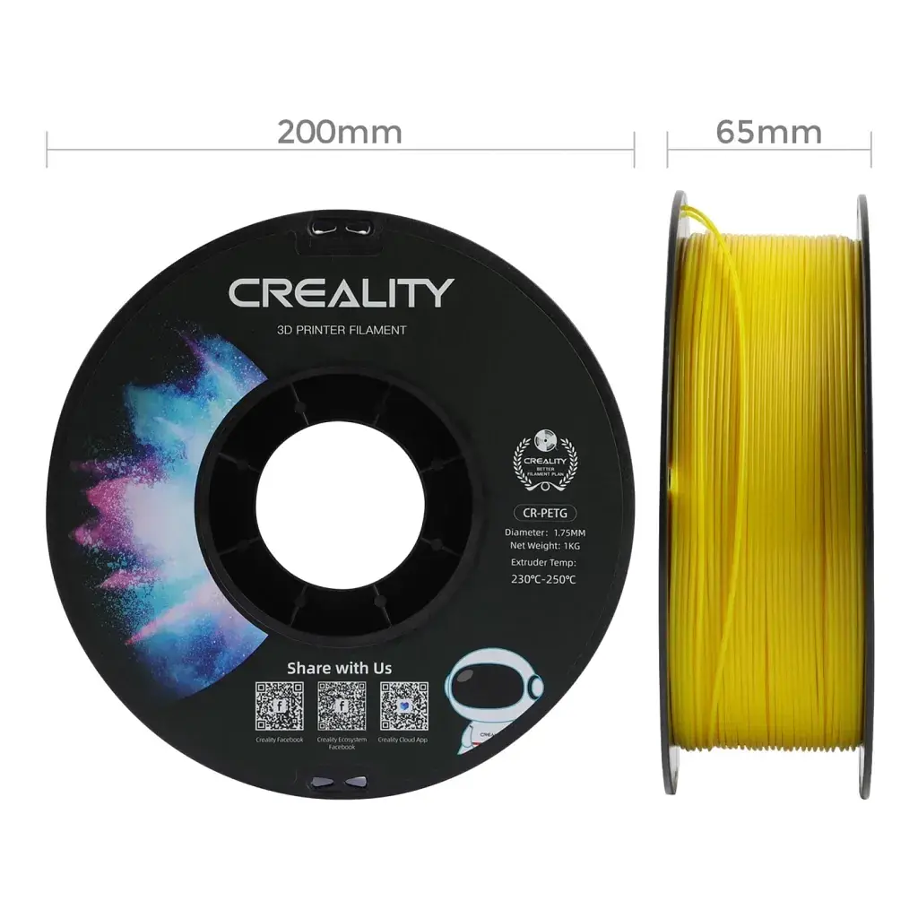 Пластик для 3D-принтера Creality PETG 1.75мм, yellow, 1кг (3301030033) - фото 6