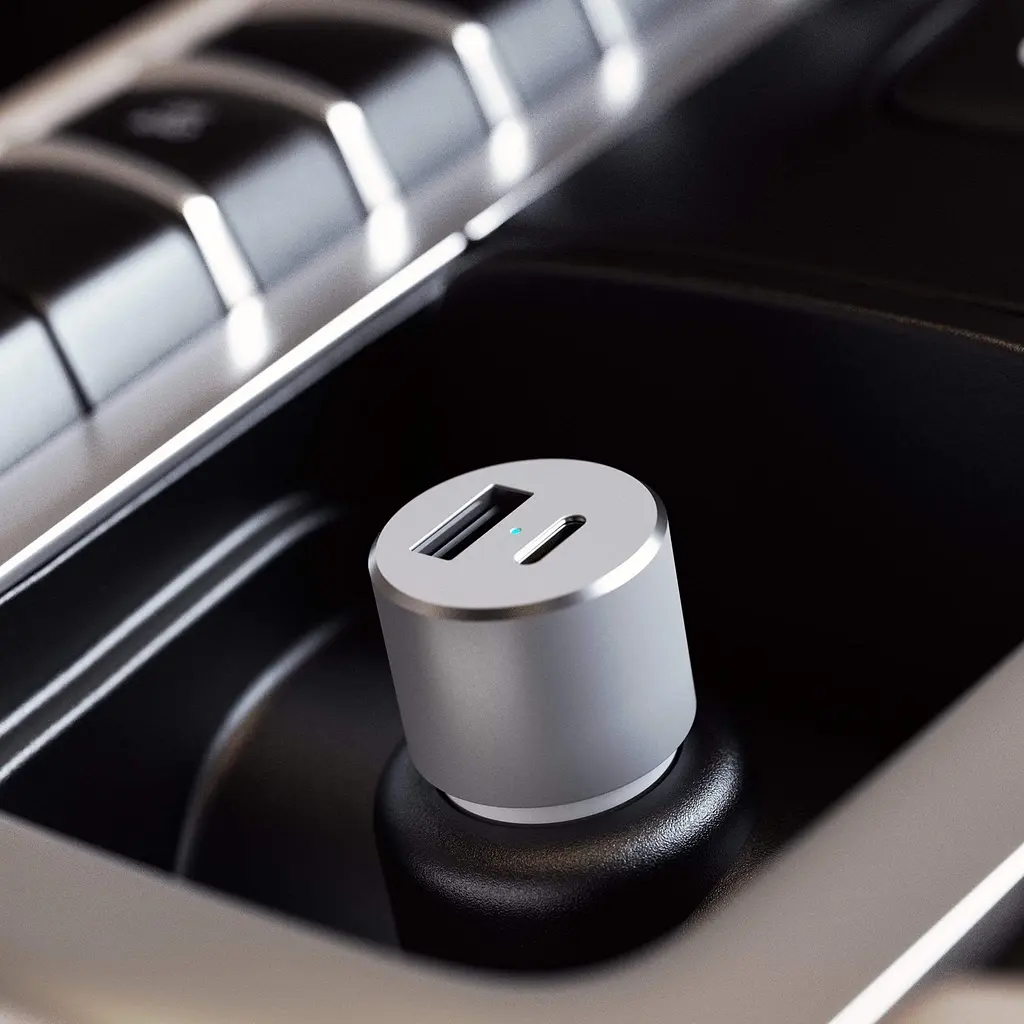 Автомобільний зарядний пристрій Satechi Car Charger Type-C PD 72W Silver (ST-TCPDCCS) - фото 5