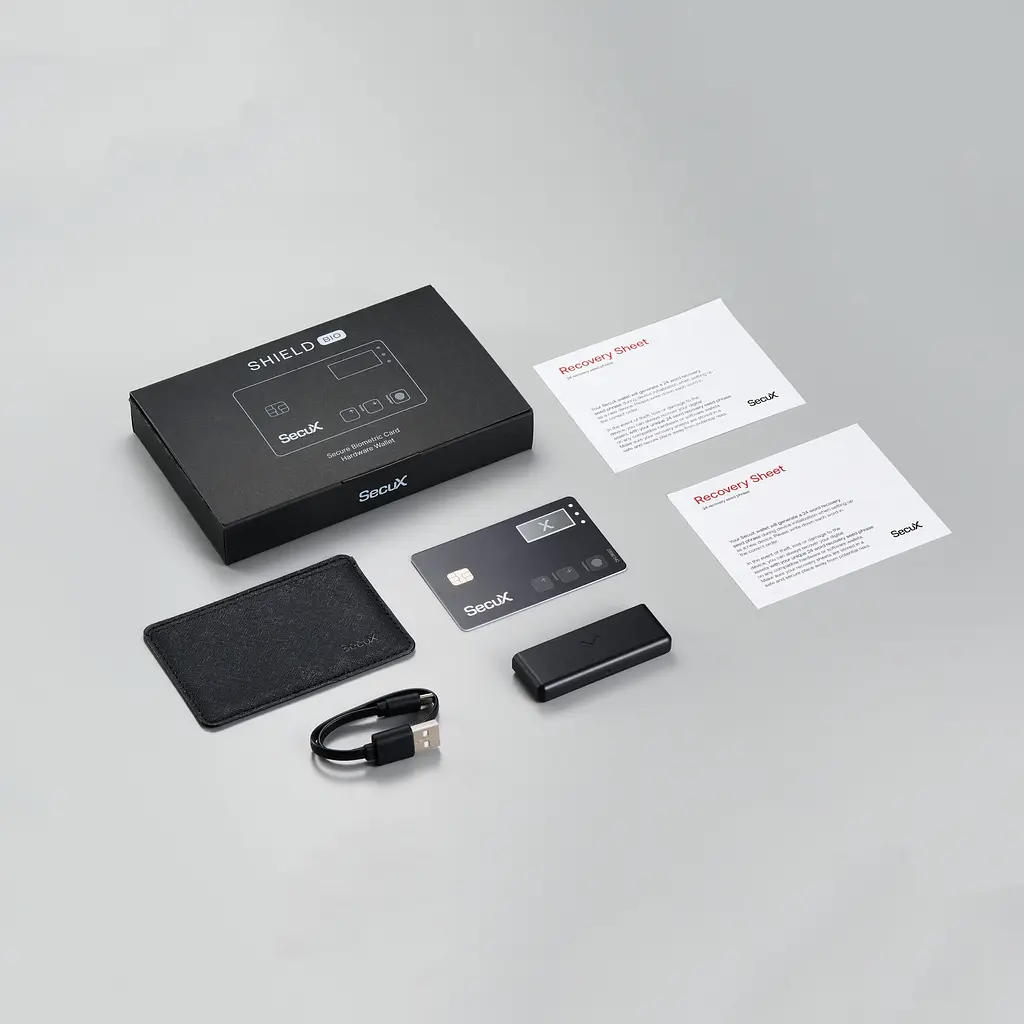 Біометричний апаратний криптогаманець SecuX Shield BIO з відбитком пальця (B0CSS772MB) - фото 14