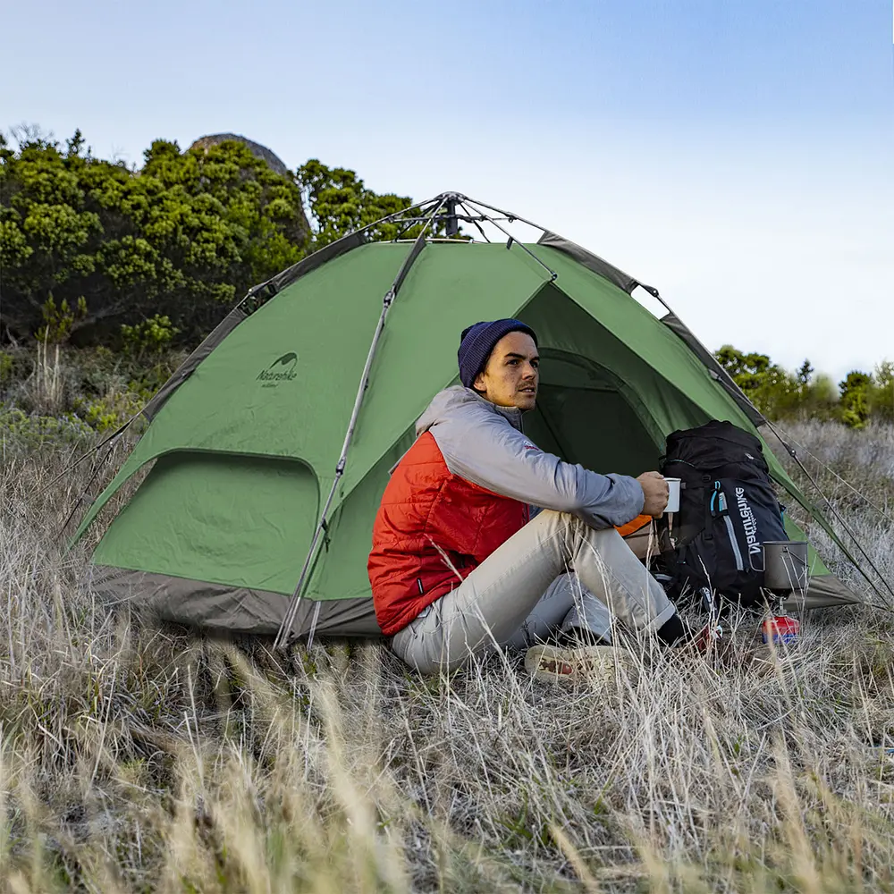 Намет Naturehike NH21ZP008 тримісний автоматичний темно-зелений - фото 11