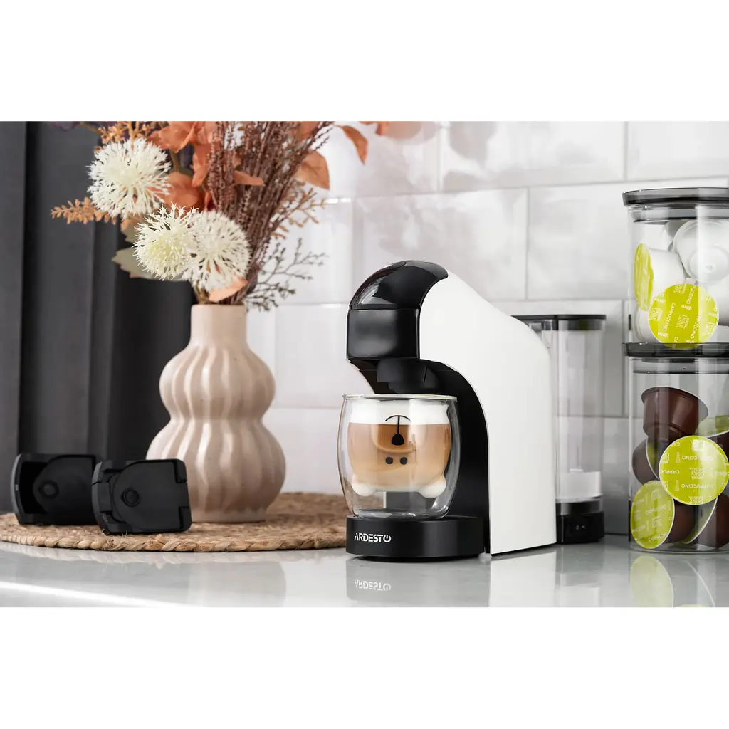 Кавоварка капсульна Ardesto 0.8 л капсули Nespresso, Nescafe Dolce Gusto біла - фото 10