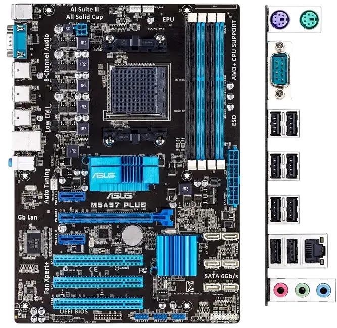Материнська плата Asus M5A97 Plus Socket AM3+ (M5A97 PLUS) Б/В - фото 2