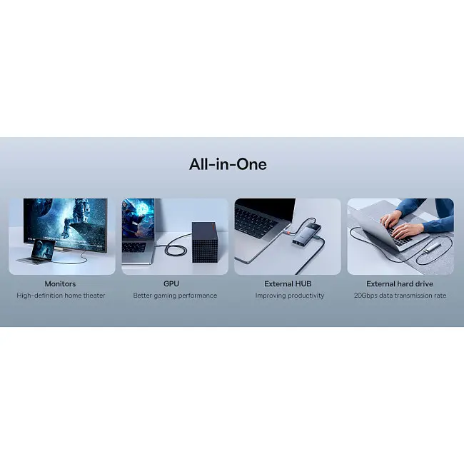 Кабель Baseus Flash Series Ⅱ USB4 Full-Featured Charging Cable Type-C to Type-C 240W 1m P10311803111-00 Black - фото 10
