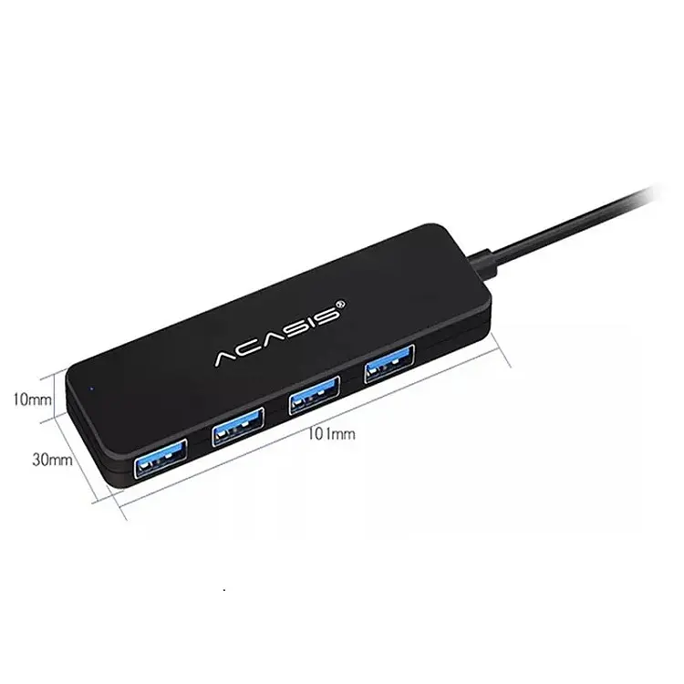 USB hub Acasis AB3-L42 на 4 порти USB 3.0 Чорний - фото 2