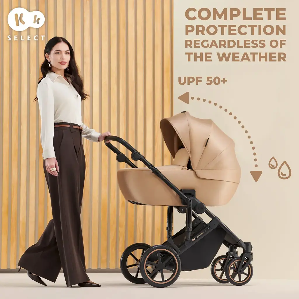 Универсальная коляска 2 в 1 Kinderkraft Prime 2 Sandrose Beige (KSPRIM02BEG2000) - фото 8