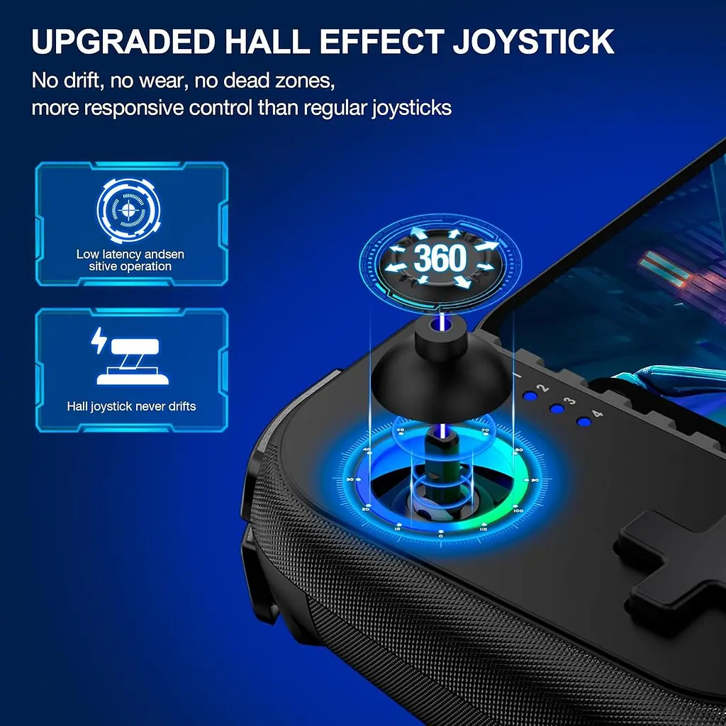 Геймпад HASACOOL для телефону Bluetooth з RGB та Hall-стіками, iPhone/Android - фото 4