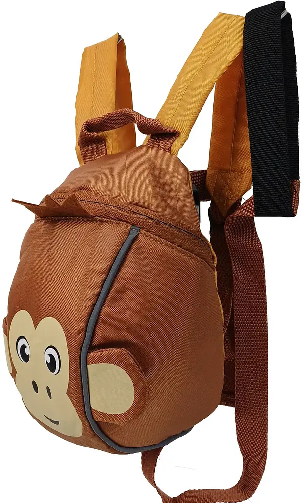 Рюкзак дитячий маленький Riciclo Kleinkinder Rucksack 20x17x10 см поліестер коричневий (мавпка) - фото 2