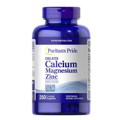 Кальцій Chelated Calcium Magnesium Zinc 250 таблеток Puritan's Pride vit0005791