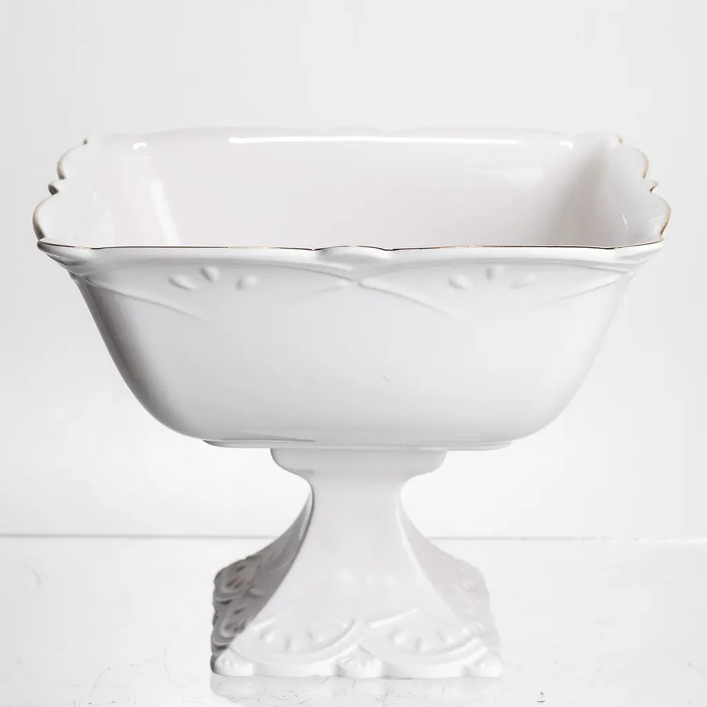 Цукерниця на ніжці порцелянова Pearl 15*15 см Yiwu 120-YH-HG054