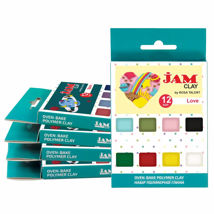 Набір пластики Love 12×20г Jam Clay ROSA Talent [CD] - фото 2