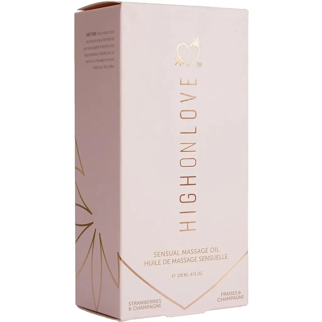 Массажное масло HighOnLove Massage Oil - Strawberry & Champagne (120 мл) - фото 3