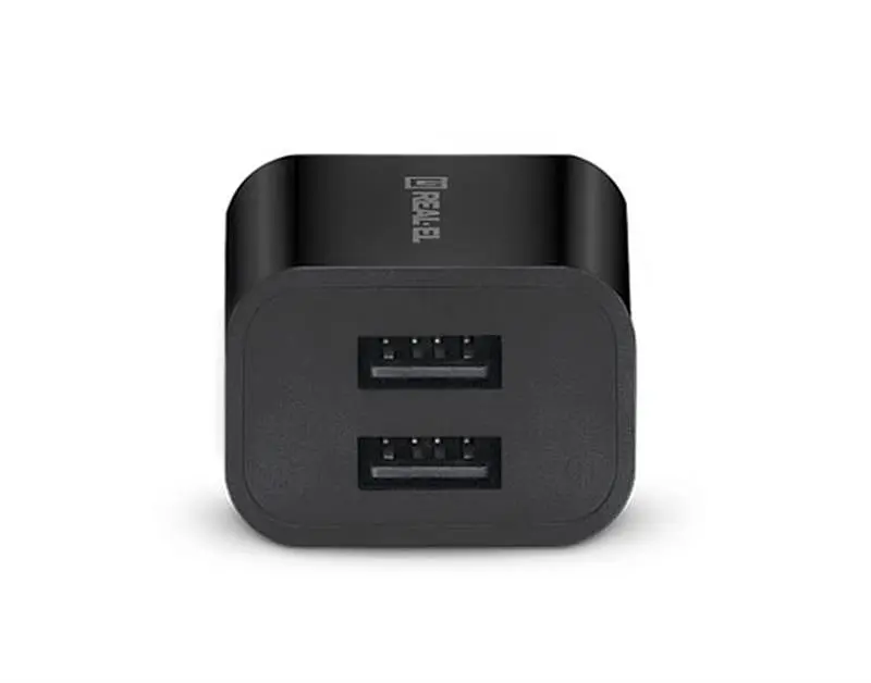 Сітчасте зарядне пристрій REAL-EL CH-210 (2USB, 2.1A) Чорний - фото 4