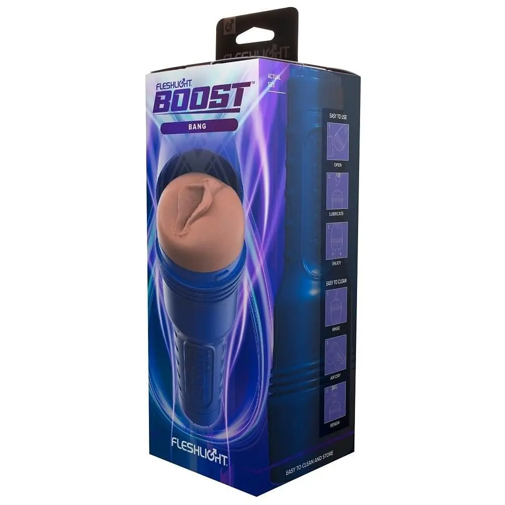 Мастурбатор-вагіна Fleshlight Boost Bang з турбо текстурою, 24.75 см (тілесний) - фото 10