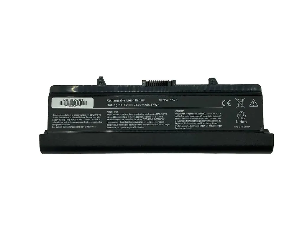 Посилений акумулятор для ноутбука Dell RN873 Inspiron 1525 11.1V Black 7800 mAh - фото 2