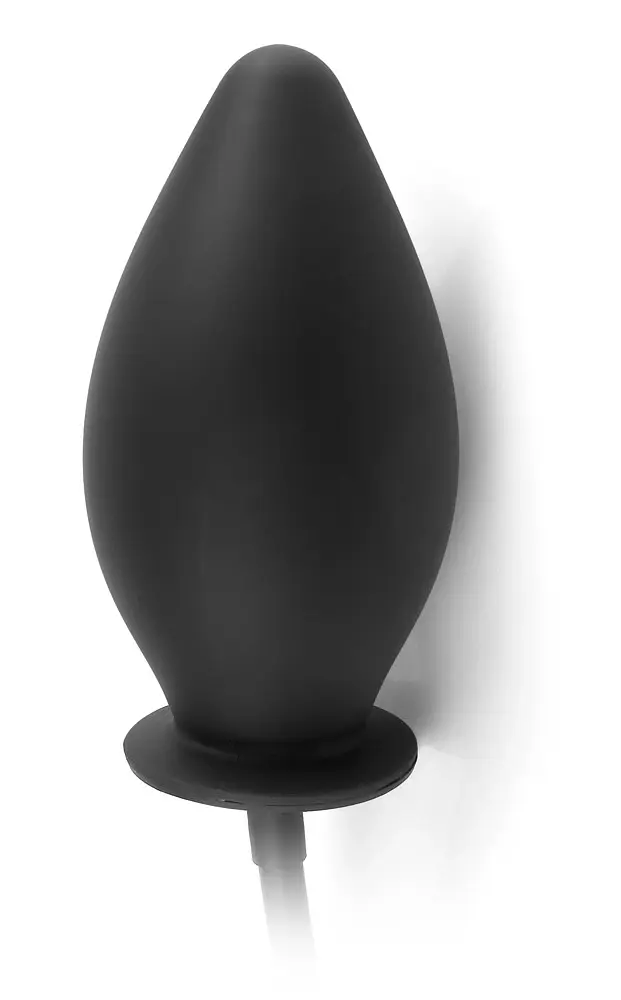 Анальна пробка Pipedream Inflatable Silicone Plug 12 см (чорний) - фото 2