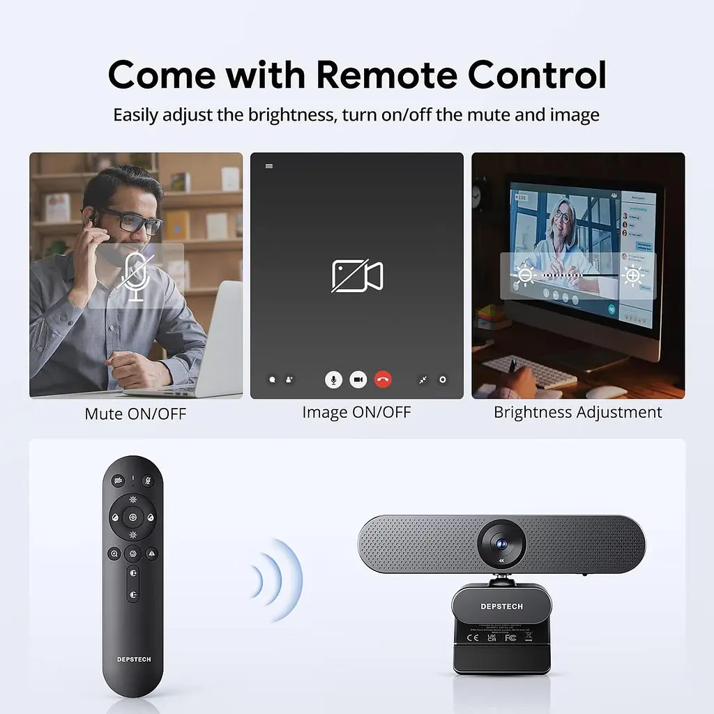 Вебкамера DEPSTECH DW49 Pro 4K із Sony-сенсором, автофокусом і 3× зумом - фото 4