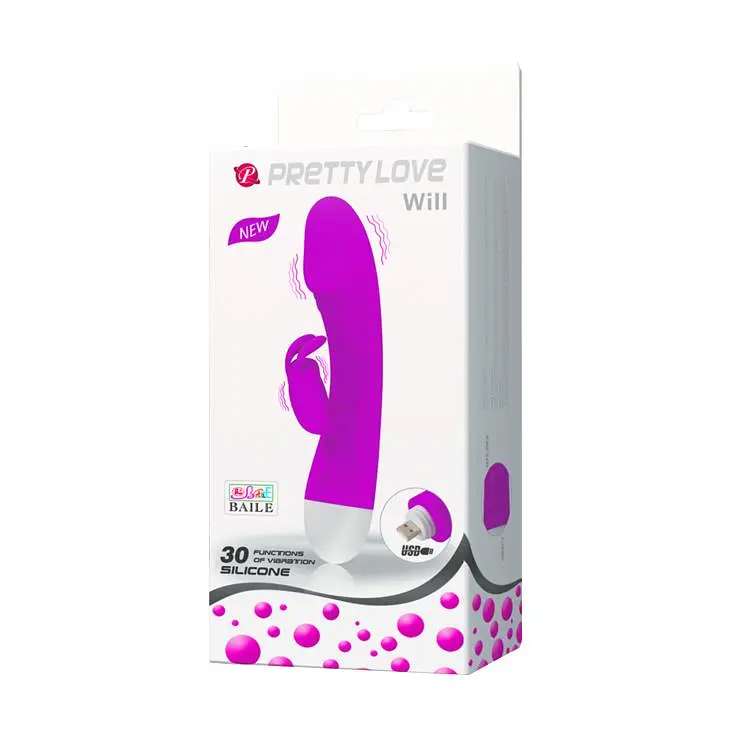 Вибратор-кролик Pretty Love Will 18 см фиолетовый - фото 11