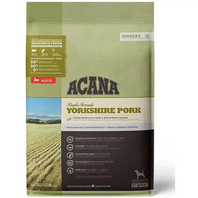 Сухий корм для собак ACANA Yorkshire Pork 6 кг (0064992572600)