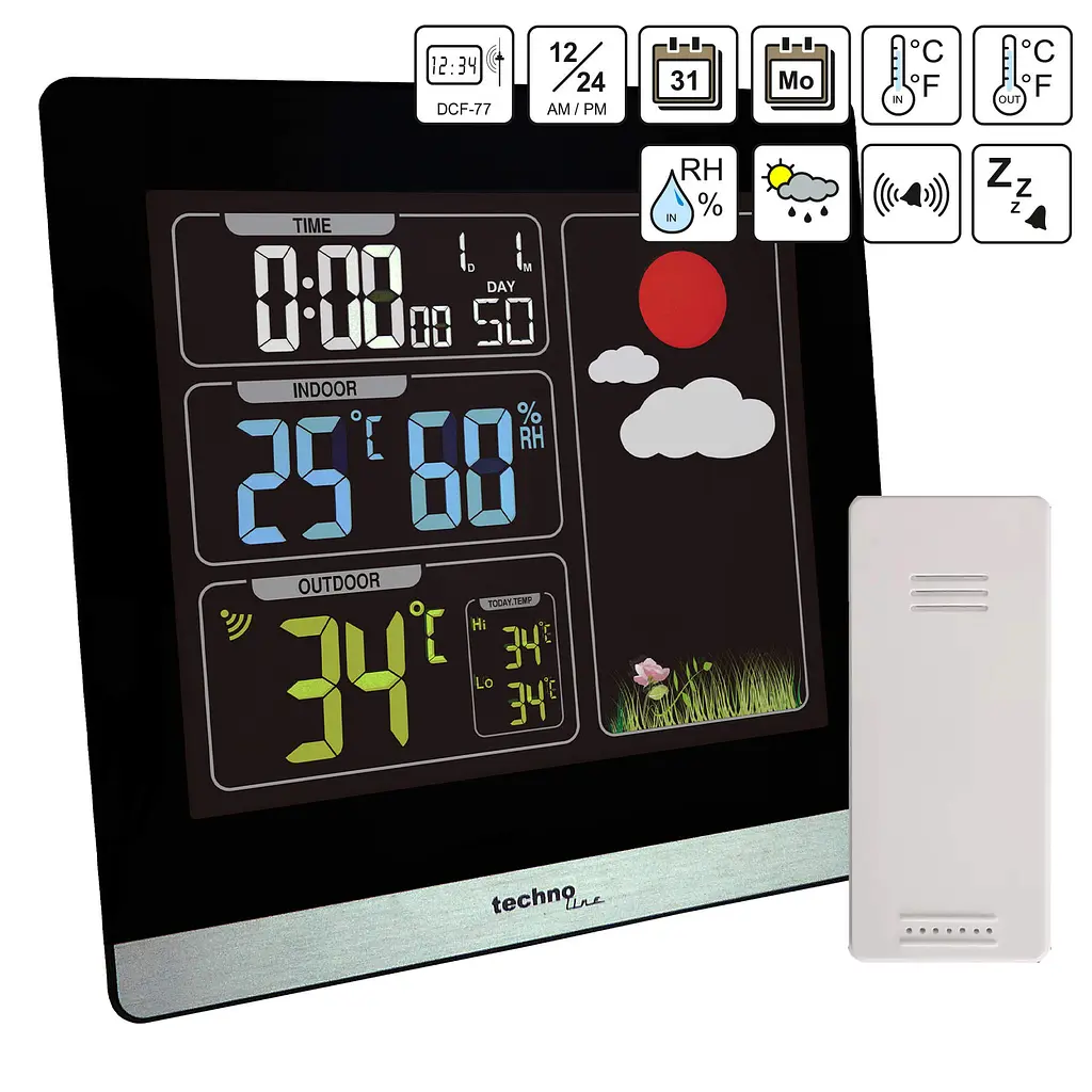 Метеостанція Technoline WS6448 Black (WS6448), Чорний - фото 11