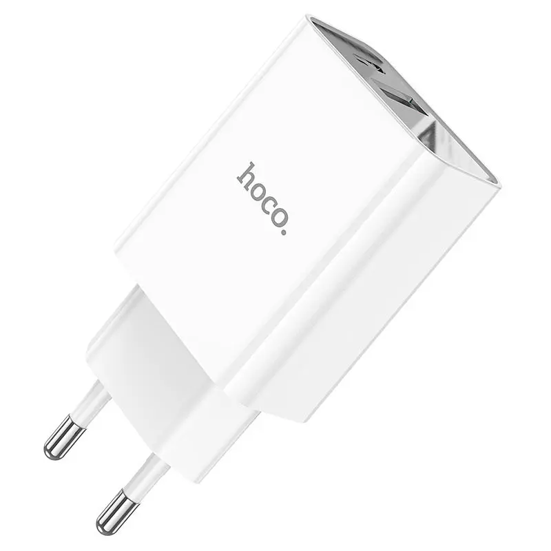 МЗП Hoco C100A with digital display PD20W+QC3.0 (1USB-A/1C) White - фото 4