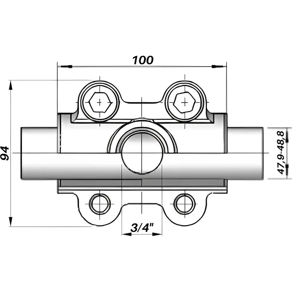 Врізка в трубу з внутрішньою різьбою DN40(47,9-48,8 мм) х 3/4″ OBD AGAflex - фото 3