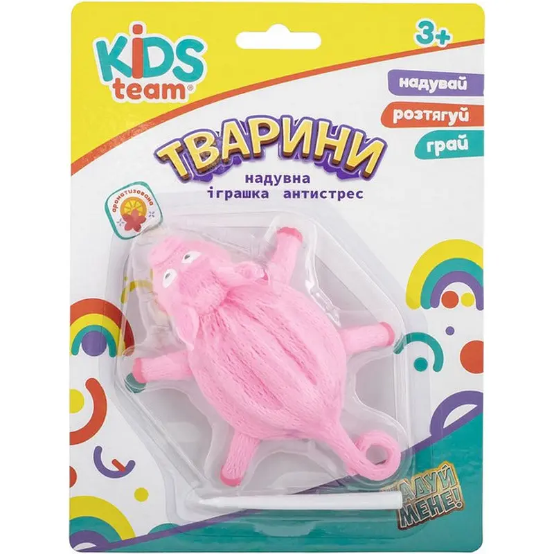 Дитяча надувна іграшка антистрес Тварини "Порося" CKS-10234C_4 - фото 3