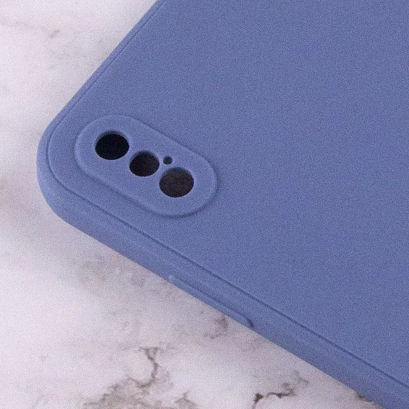 Силіконовий чохол Candy Full Camera для Apple iPhone XS Max (6.5) Блакитний / Mist blue - фото 3