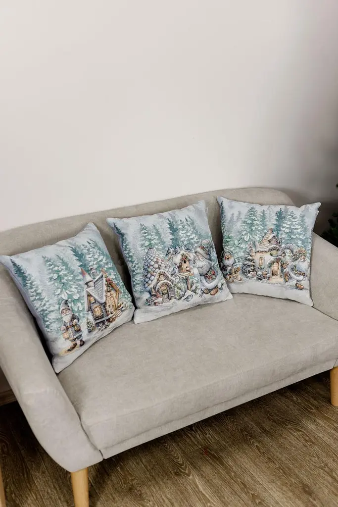 Наволочка Прованс гобеленова Казкові гноми Шпаківня 45х45 см (38485) - фото 5