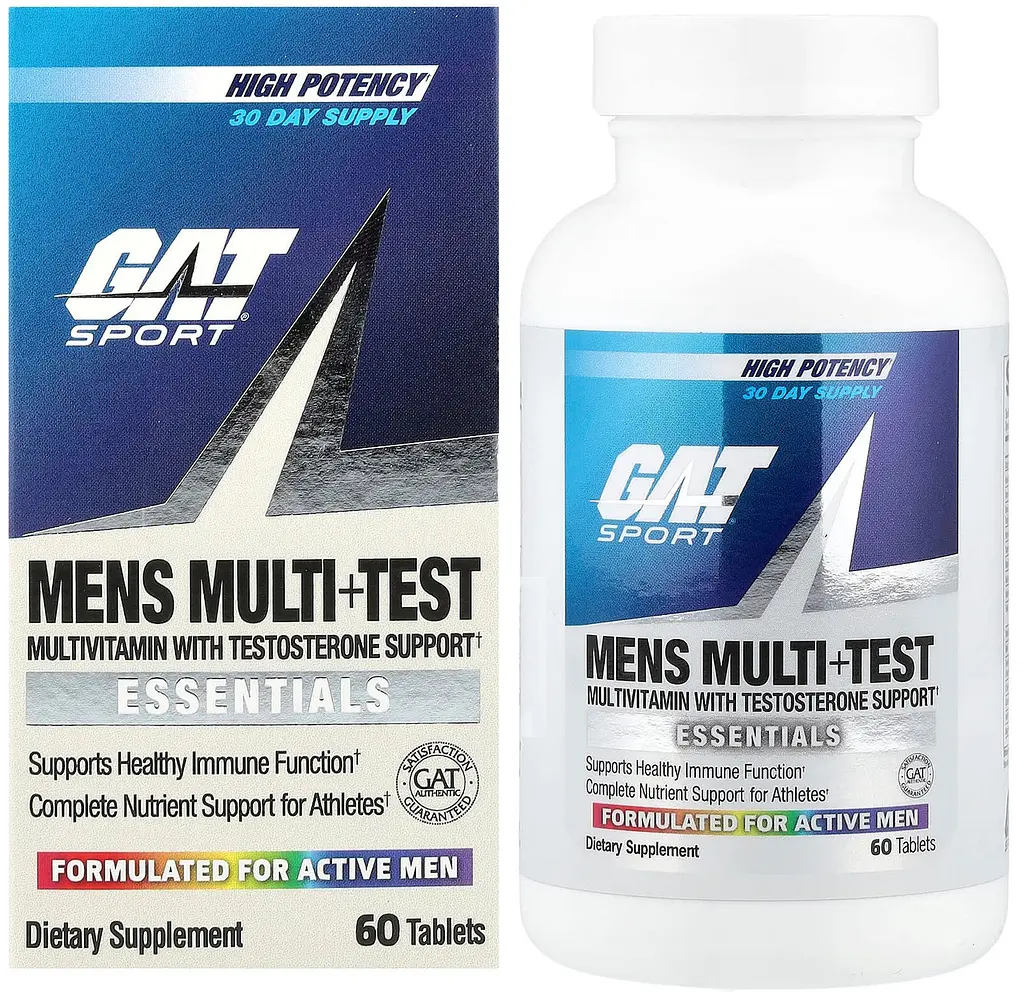 Мультивітаміни з тестостероном для чоловіків 60 таблеток Mens Multi + Test GAT