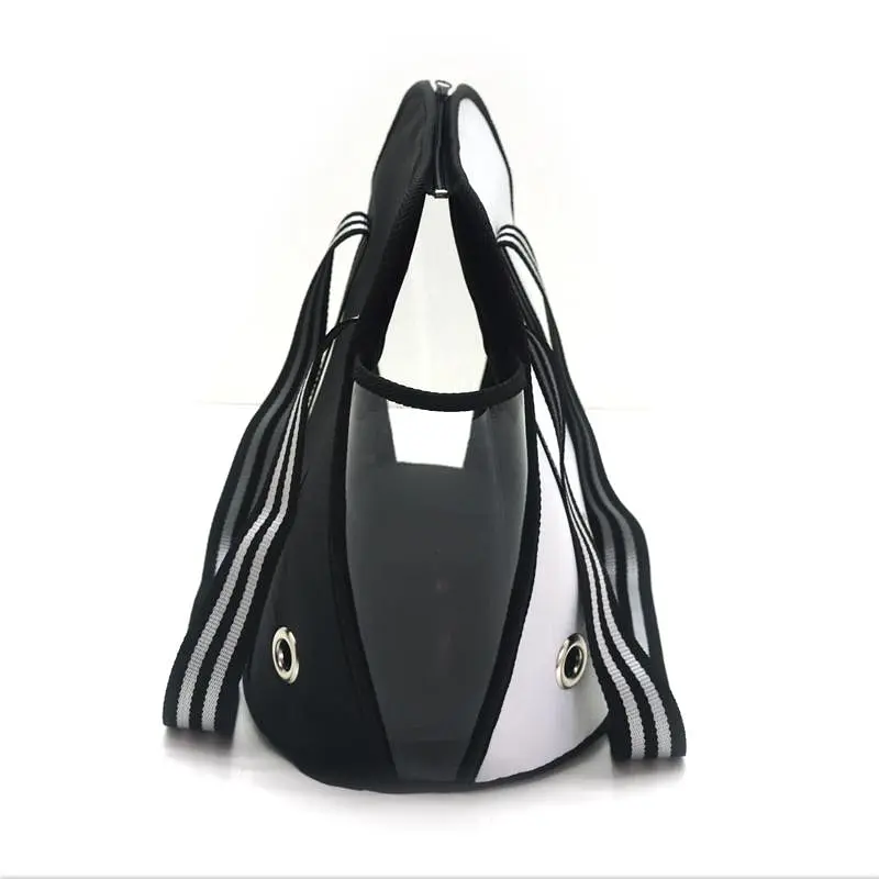 Сумка переноска Zoo-hunt для малых пород собак и кошек Инь-Янь №1 23х43х34 см черно-белая - фото 3