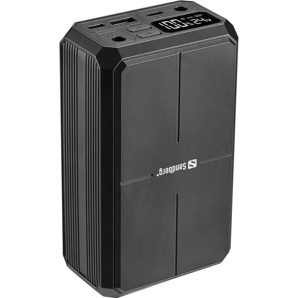 УМБ Sandberg 27000mAh Laptop DC12–24v 84W,100W PD, QC3.0, USB-A, 2xDC, 2xUSB-C, QI-10W, PowerThru - фото 3