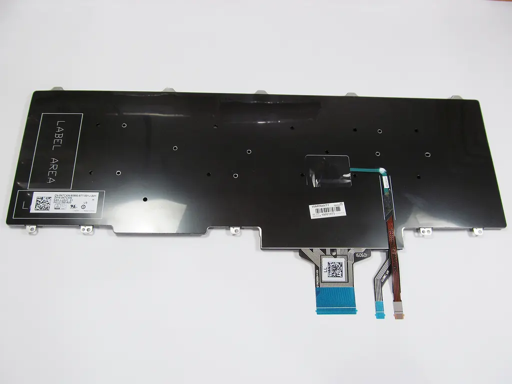 Клавіатура для ноутбуків Dell Latitude E5550 Series чорна без рамки, з трекпоінтом UA/RU/US High - фото 2