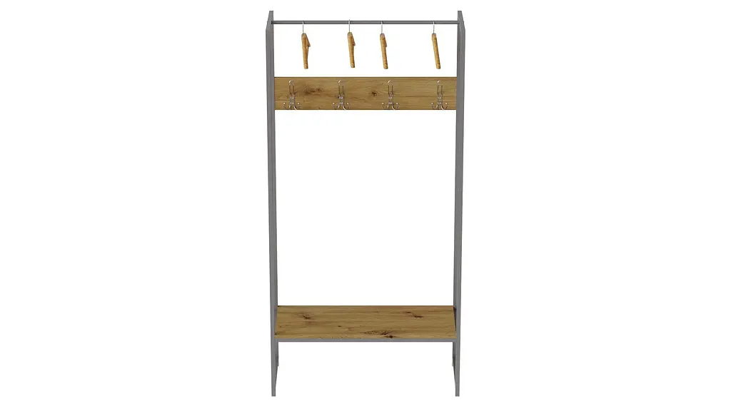 Вешалка модульная напольная Ferrum-decor Трелис 12 180x90x38 серый ДСП Дуб Артизан 16мм (FRD-104321) - фото 4