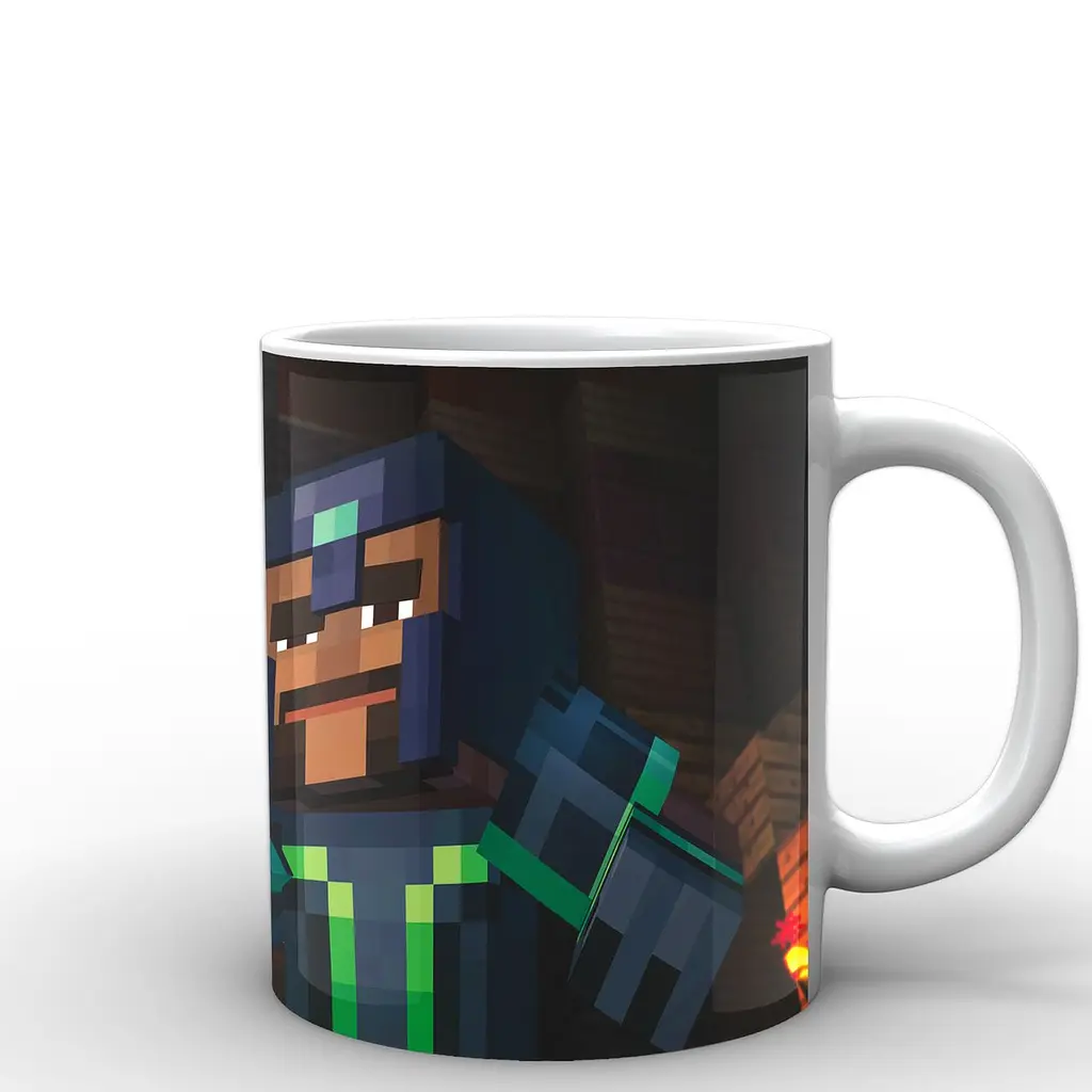 Кухоль GeekLand Minecraft Майнкрафт постер MС.02.036 330 мл білий - фото 3
