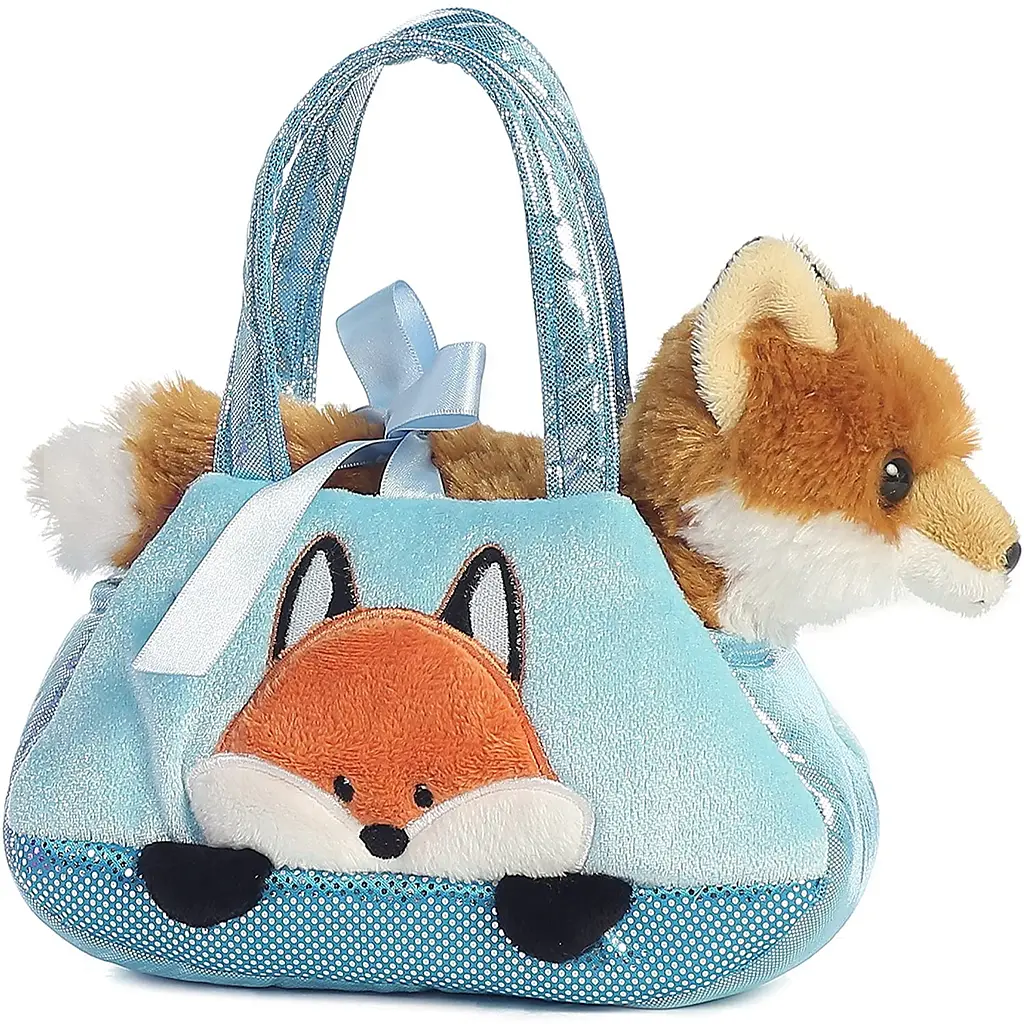 М'яка іграшка Aurora Fancy Pals Peek-A-Boo Fox Лисичка у сумці - фото 3