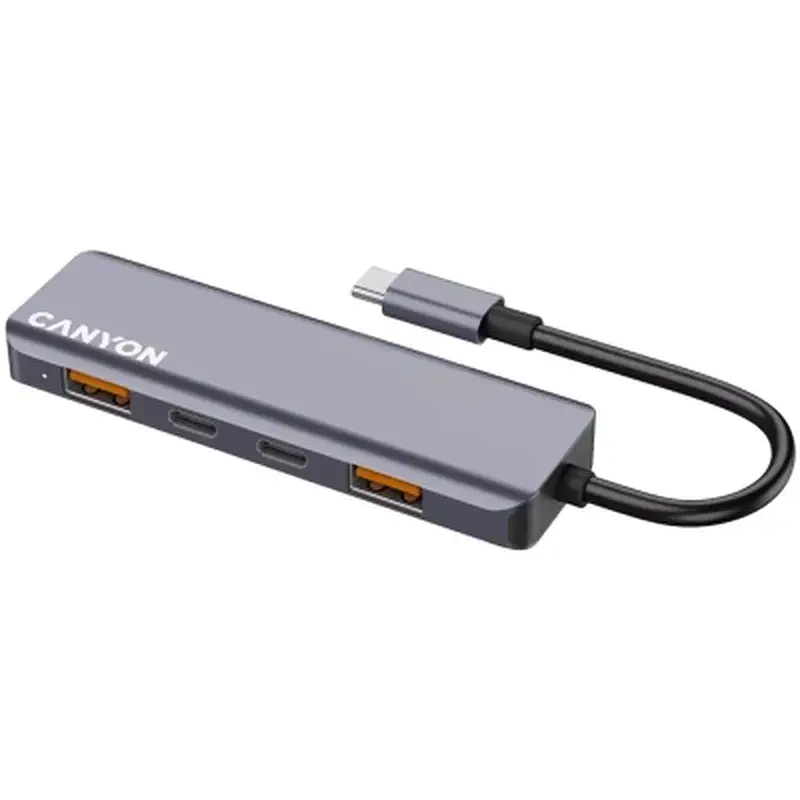 Концентратор Canyon hub DS-18 5in1 USB-C Grey (CNS-TDS18) - фото 2
