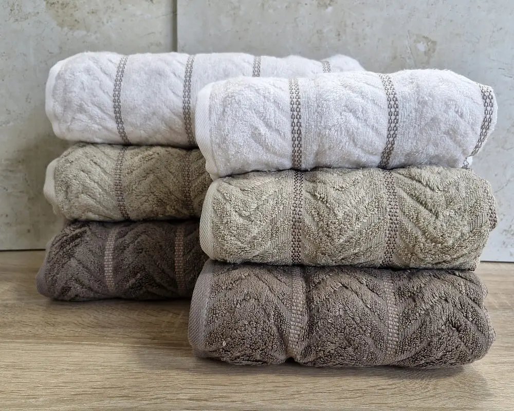 Набір турецьких махрових рушників Cestepe MicroCotton Premium 3 штуки 50x90 + 3 штуки 70х140 Multi 1 щільність 600 г/м2 - фото 4