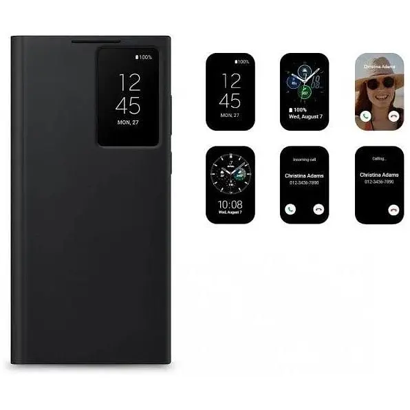 Оригінальний чохол-книжка Samsung S-View Flip Cover для Galaxy S22 Ultra Чорний EF-ZS908CBEGRU - фото 7