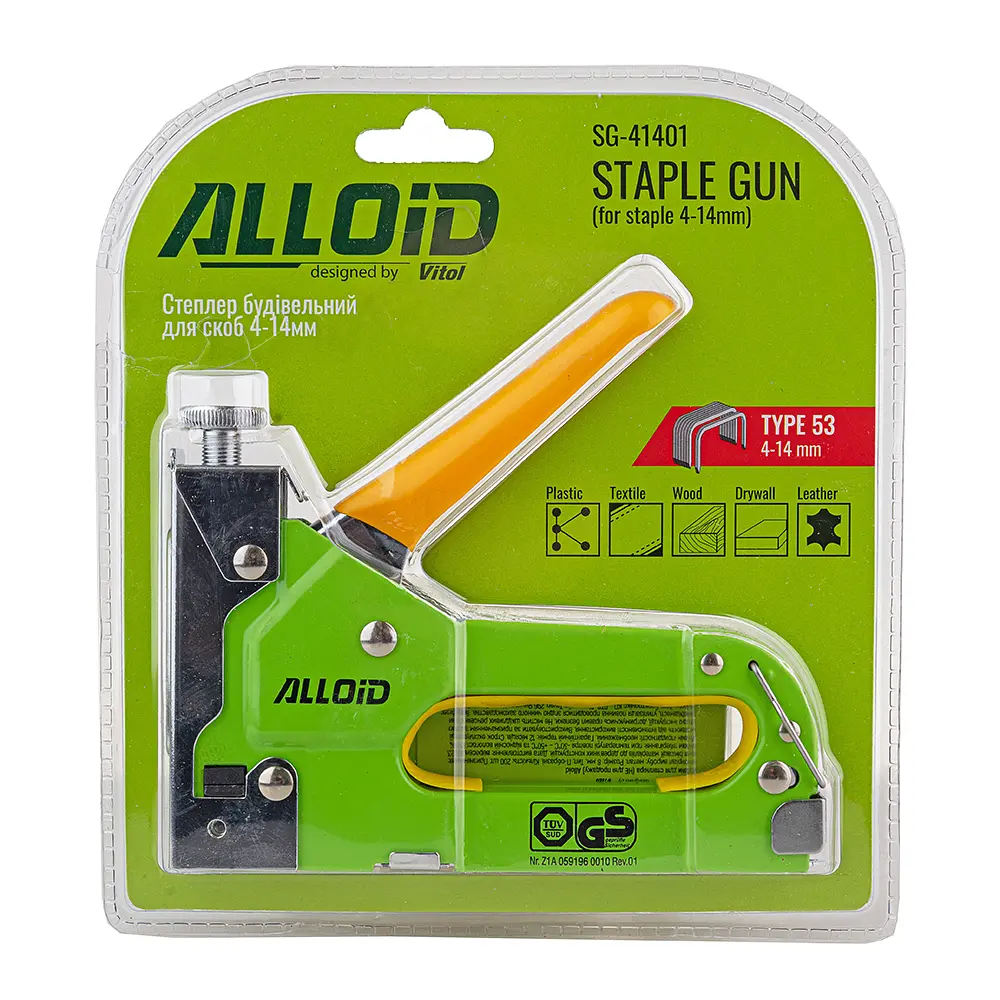 Степлер строительный Alloid Building Tools для скоб 4-14 мм + 200 скоб 8 мм (SG-41401) - фото 7