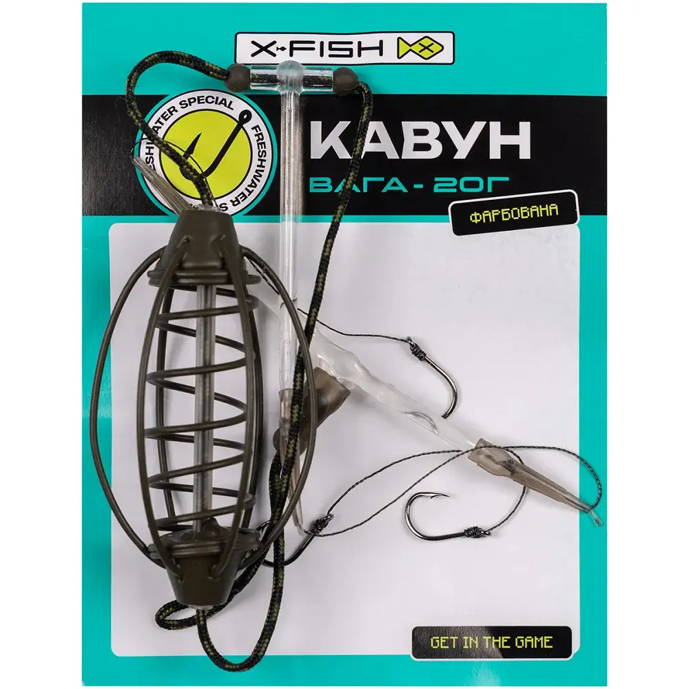 Оснащення X-Fish "Кавун" (New) фарбоване 20g 3 гачка 8 - фото 2