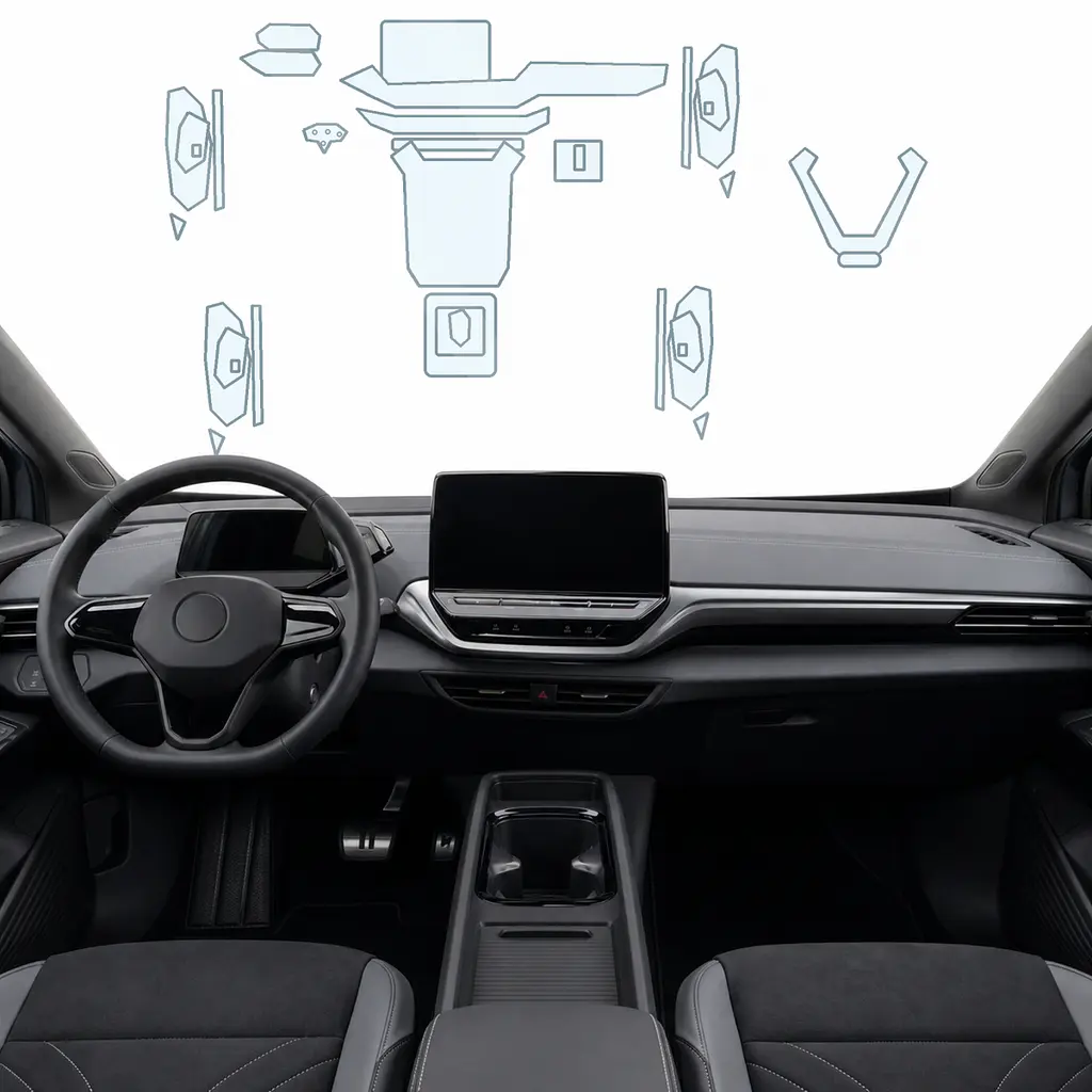 Набір Плівок захисних для салону Volkswagen ID.4 2020- TPH (Кансолі Дисплея Ручок)