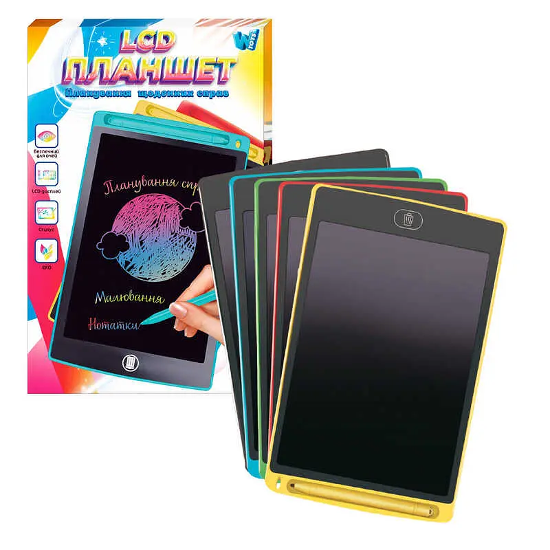 Планшет для малювання WToys, кольоровий LCD екран, 10 дюймів, 17x26 см, стилус, 16430 (В асортименті) - фото 2
