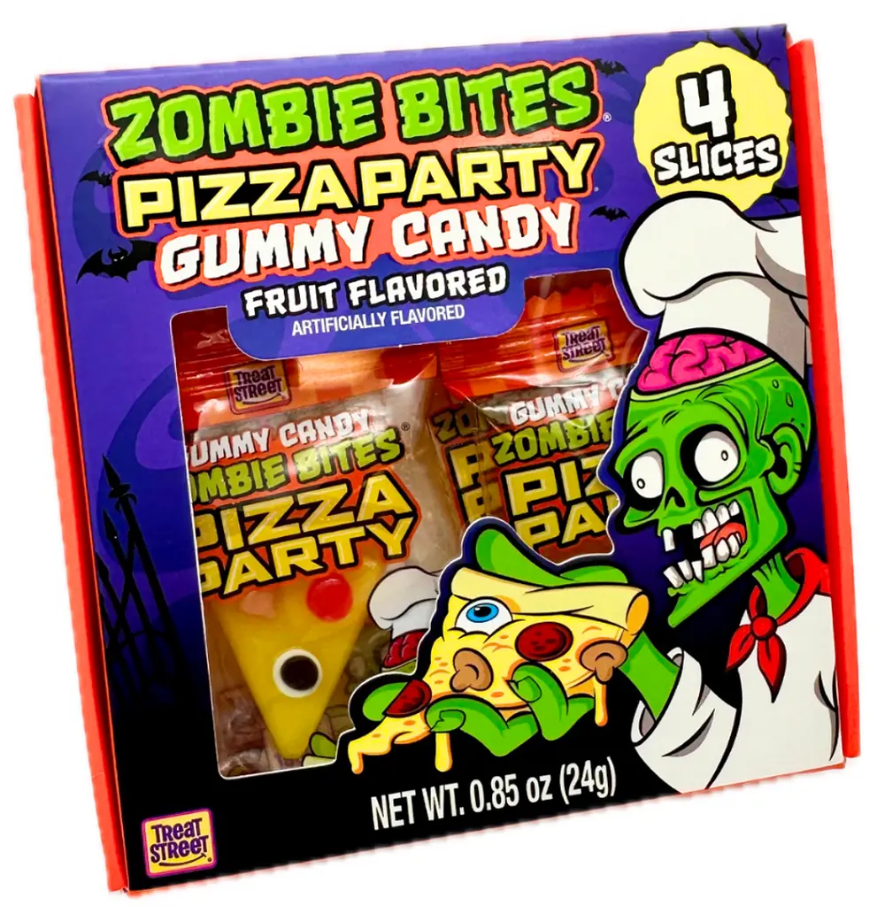 Жувальні цукерки Treat Street Gummy Candy Zombie Bites Pizza Party 24г - фото 3