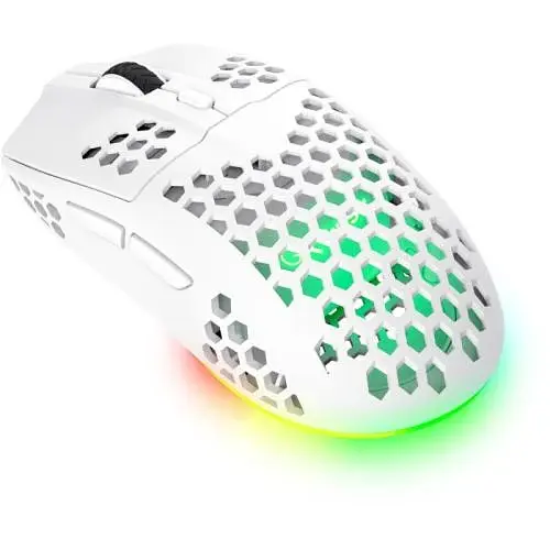 Миша бездротова Trust GXT 929W Helox, White, USB (2.4GHz), оптична, 800-4800 dpi, RGB підсвічування, 6 кнопок, акумулятор (25390) - фото 2
