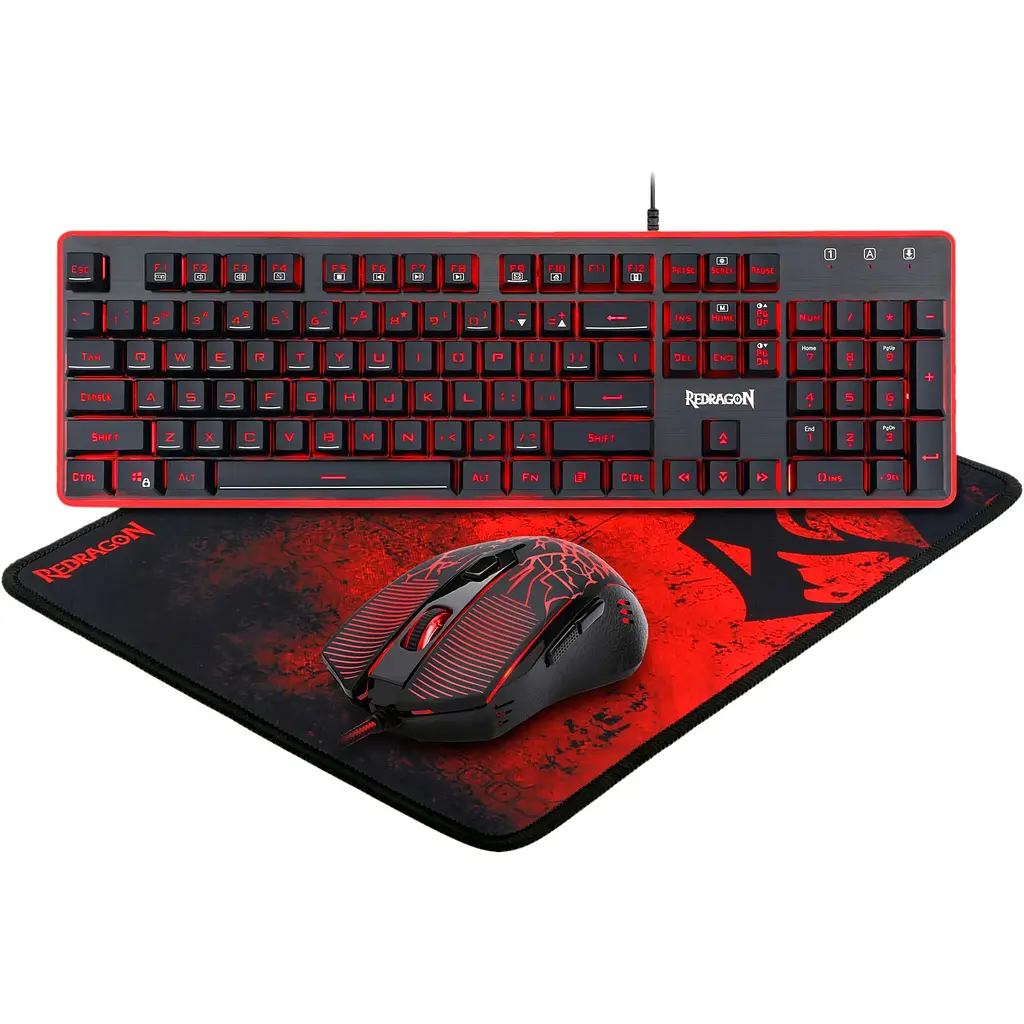 Комплект клавиатура + мышь + коврик Redragon Gaming Esseintials S107 RGB Set [78225] [118167] - фото 4