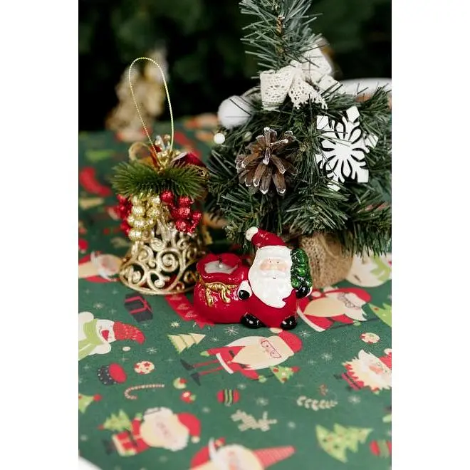 Скатерть Прованс Санта на зеленом 120х140 см (35783) - фото 6