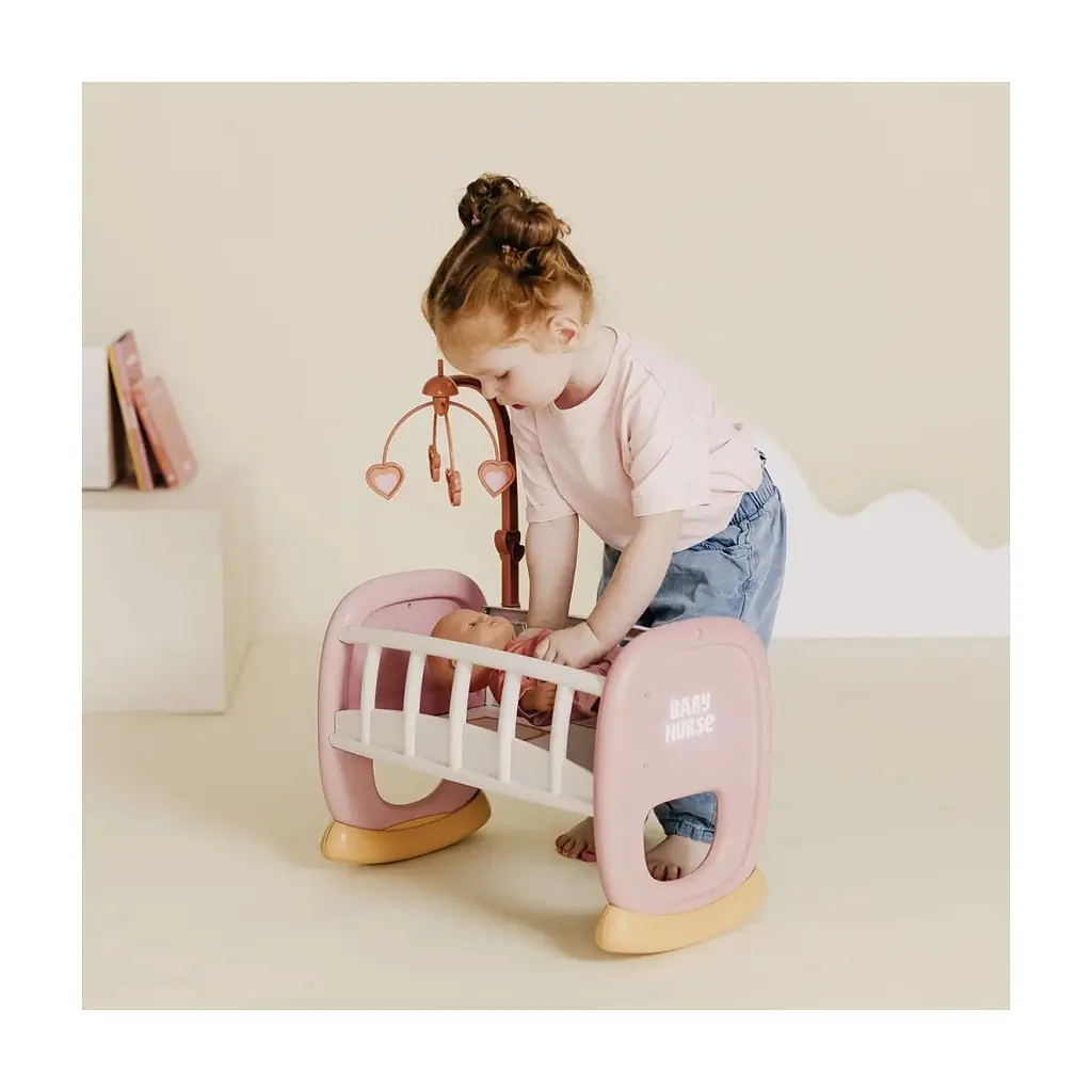 Игровой набор Smoby Колыбель Бэби Ньорс. Терракотовая пудра с мобилем, 18 мес. (7600220390) - фото 8