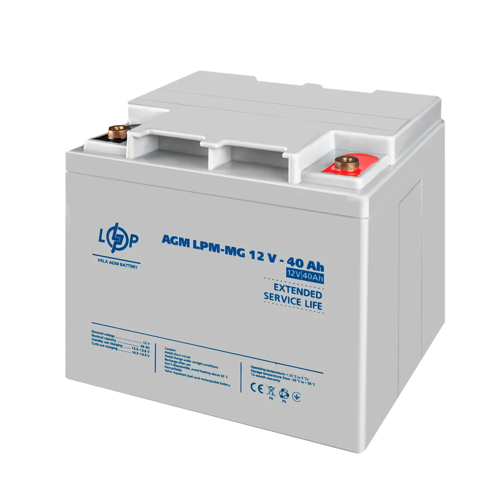 Акумулятор мультигелевий LPM-MG 12V - 40 Ah - фото 4