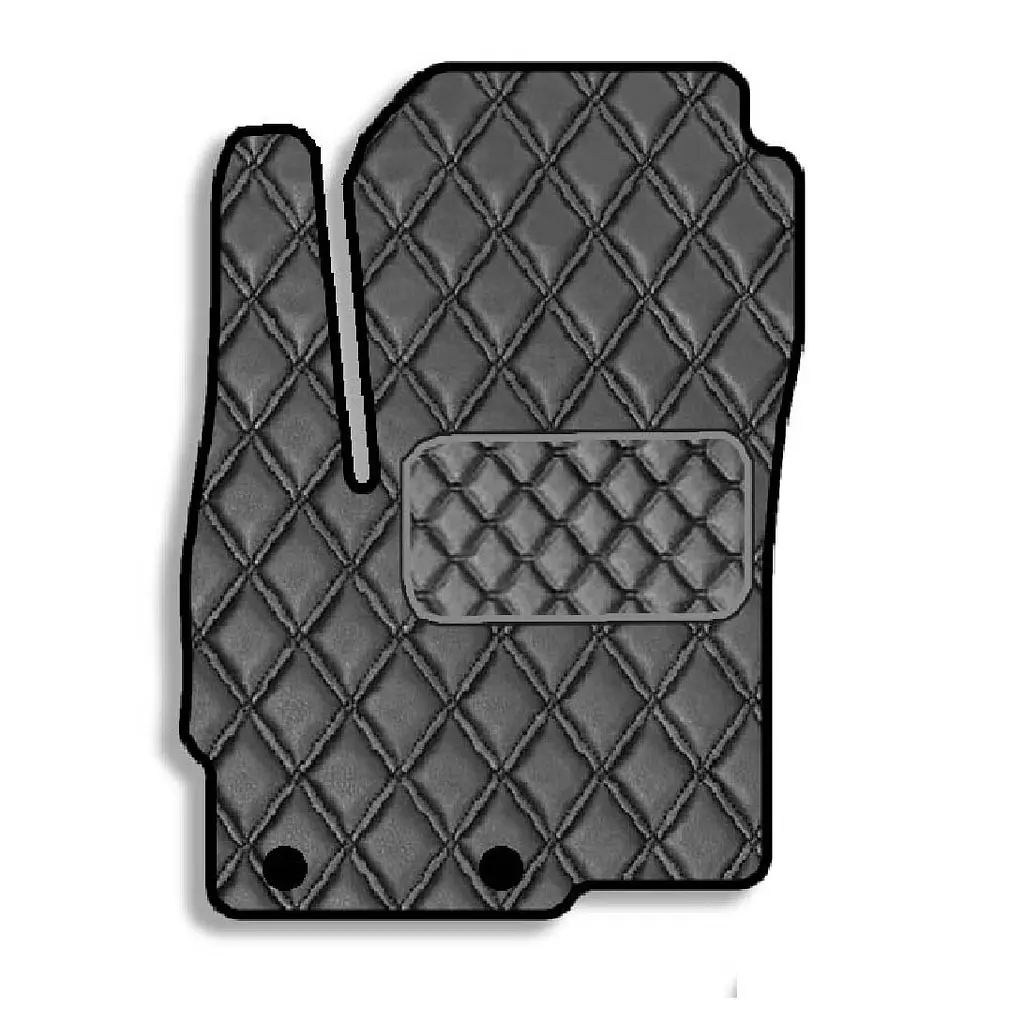 Килимок водія для Mitsubishi Outlander 2012-2020 Екошкіра с подпятником 1 шт (Rombus)